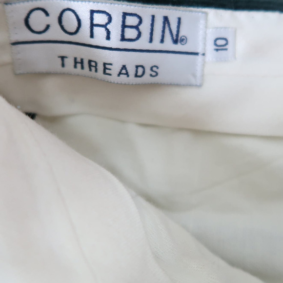 Vintage 90s Corbin Threads dark green corduroy trouser shorts 10 - Picture 4 of 5